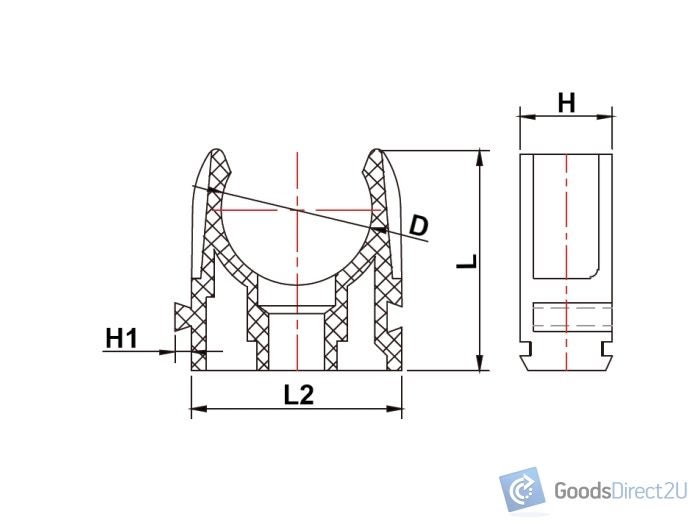 Conduit Mounting Clip - 25mm (Grey) - JAJ Carousel 2
