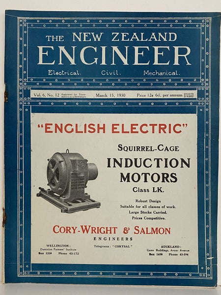 OLD MAGAZINE: The New Zealand Engineer Vol. 6, No. 12 - 15 March 1930 Carousel 1
