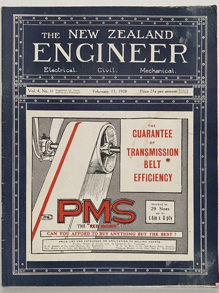 OLD MAGAZINE: The New Zealand Engineer Vol. 4, No. 11 - 15 February 1928 Carousel 1