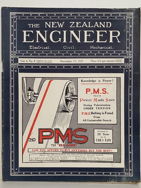 OLD MAGAZINE: The New Zealand Engineer Vol. 4, No. 8 - 15 November 1927 Carousel 1