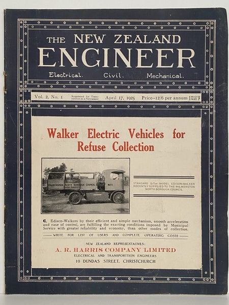 OLD MAGAZINE: The New Zealand Engineer Vol. 2, No. 1 - 17 April 1925 Carousel 1