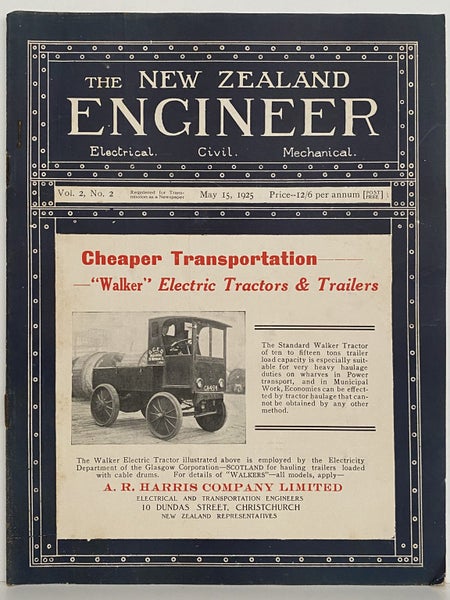 OLD MAGAZINE: The New Zealand Engineer Vol. 2, No. 2 - 15 May 1925 Carousel 1