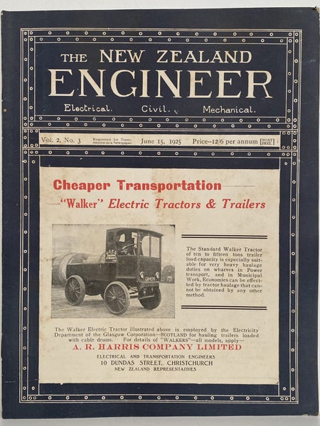 OLD MAGAZINE: The New Zealand Engineer Vol. 2, No. 3 - 15 June 1925 Carousel 1