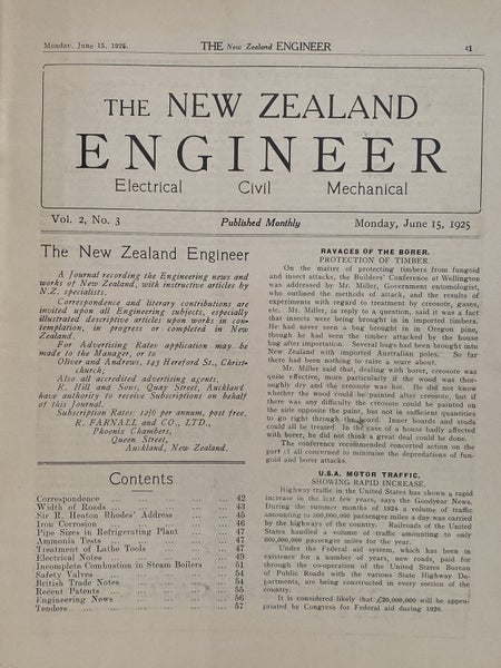 OLD MAGAZINE: The New Zealand Engineer Vol. 2, No. 3 - 15 June 1925 Carousel 3