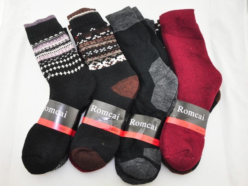 (12 Pairs) Thick Socks Men's Long Hose Crew/Work Socks Bulk Sale Carousel 2