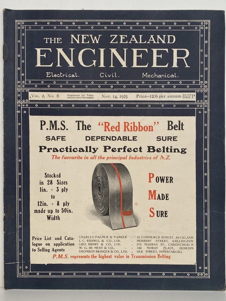 OLD MAGAZINE: The New Zealand Engineer Vol. 2, No. 8 - 14 November 1925 Carousel 1