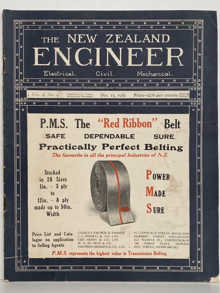 OLD MAGAZINE: The New Zealand Engineer Vol. 2, No. 9 - 15 December 1925 Carousel 1