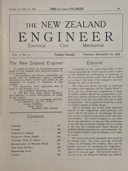 OLD MAGAZINE: The New Zealand Engineer Vol. 2, No. 9 - 15 December 1925 Carousel 3