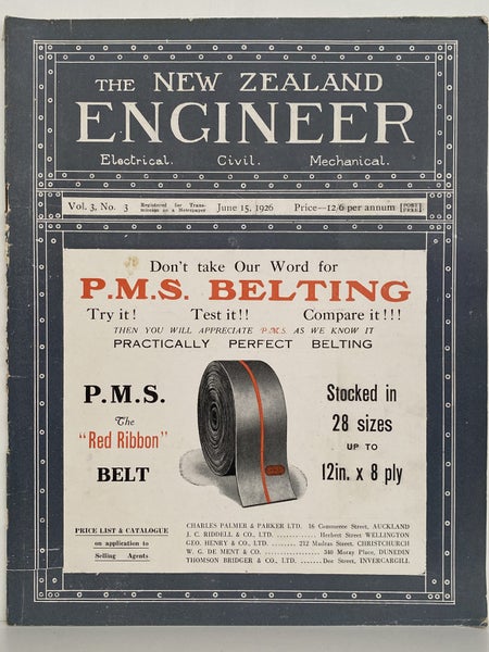 OLD MAGAZINE: The New Zealand Engineer Vol. 3, No. 3 - 15 June 1926 Carousel 1