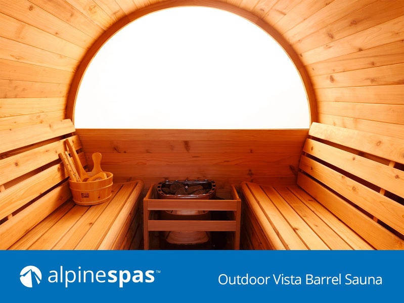OUTDOOR VISTA BARREL SAUNA - ALPINE SPAS62863870010114114