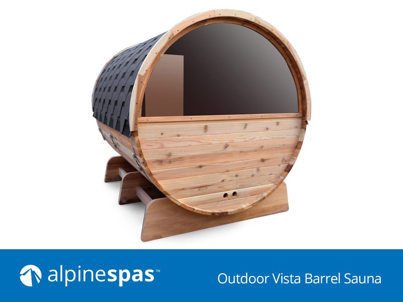OUTDOOR VISTA BARREL SAUNA - ALPINE SPAS Carousel 1