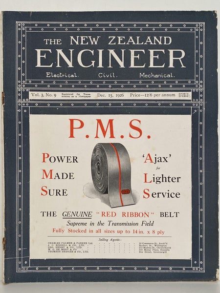 OLD MAGAZINE: The New Zealand Engineer Vol. 3, No. 9 - 15 December 1926 Carousel 1