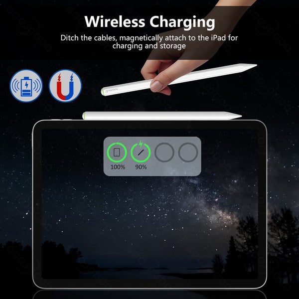For Apple Pencil 2 1 with Wireless Charging, for iPad Pencil Palm Rejection 628C Carousel 2