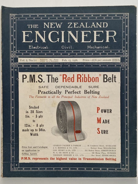 OLD MAGAZINE: The New Zealand Engineer Vol. 2, No. 11 - 15 February 1926 Carousel 1