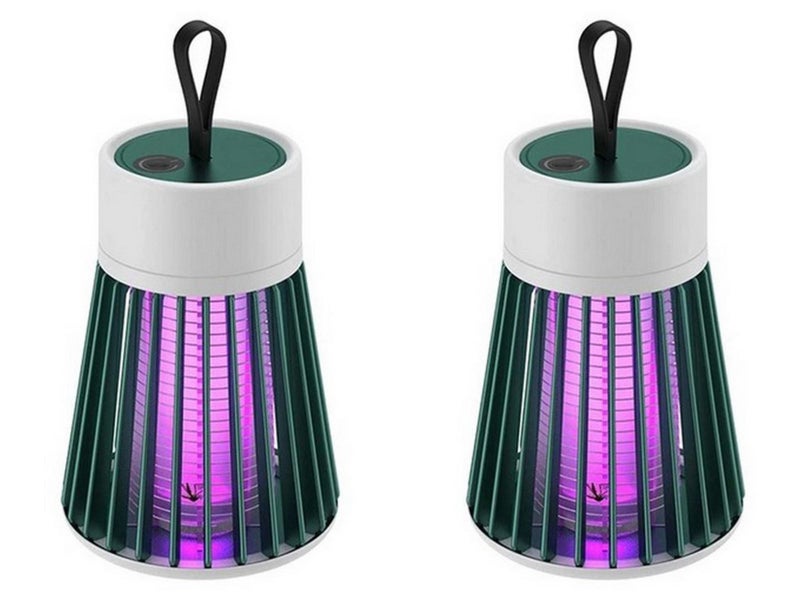 2 X Mosquito Lamp USB Portable Mosquito Zapper Green Carousel 1