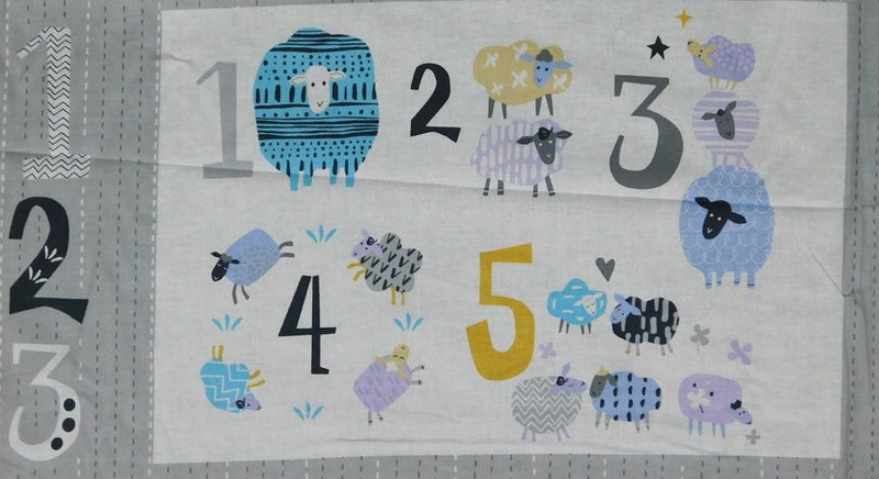 Patchwork Quilting Sewing Fabric Baby Sheep Panel 60x110cm New Carousel 2