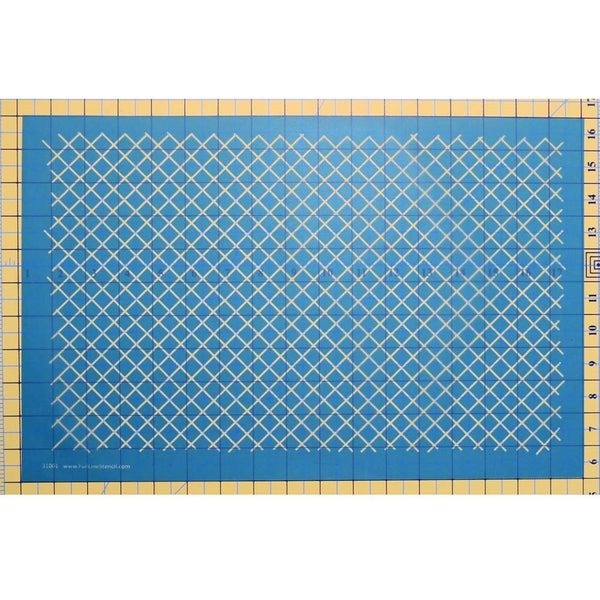 Quilting Full Line Stencil Half Inch Grid on Point Reusable A3 use with Pounc... Carousel 1