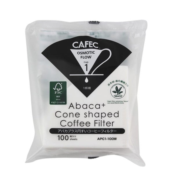 Cafec Cone Abaca + Paper Filter 1~2 Cups Carousel 1