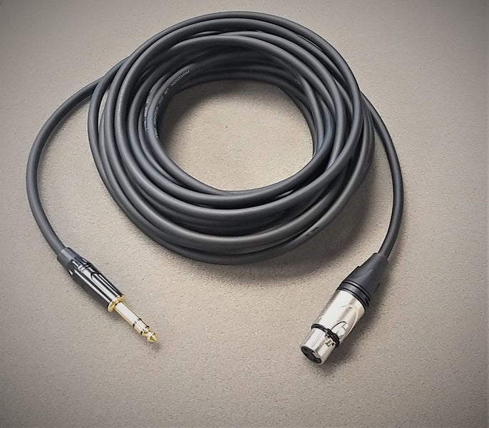 10m Female XLR to 6.35mm/1/4'' TRS Stereo Jack Cable (CB-46-1) Carousel 1