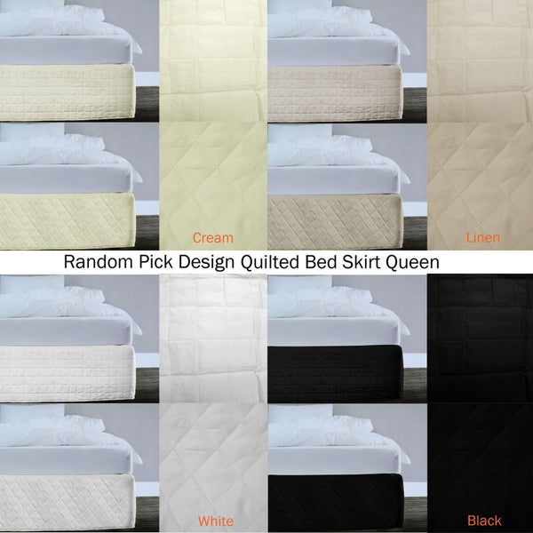 Microfiber Quilted Bedskirt/Valance 33cm Drop Carousel 3