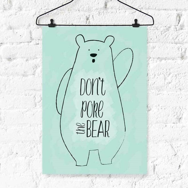 Don't Poke the Bear Digital Printable Artwork Carousel 1