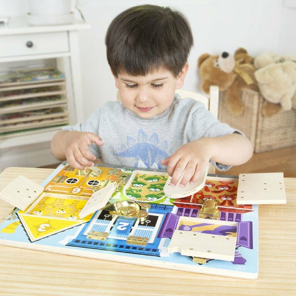 Melissa & Doug Wooden Latches Board Carousel 2