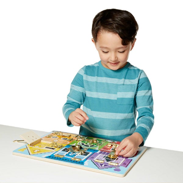 Melissa & Doug Wooden Latches Board Carousel 3