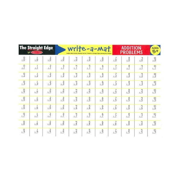 Melissa & Doug Write A Mat Placemat - Addition Carousel 1