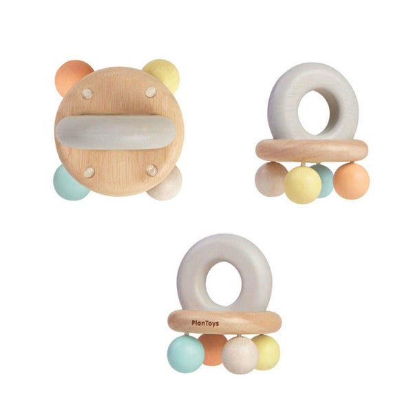 PlanToys Wooden Pastel Bell Rattle Carousel 2