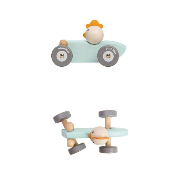 PlanToys Pastel Chicken Racing Car Carousel 2