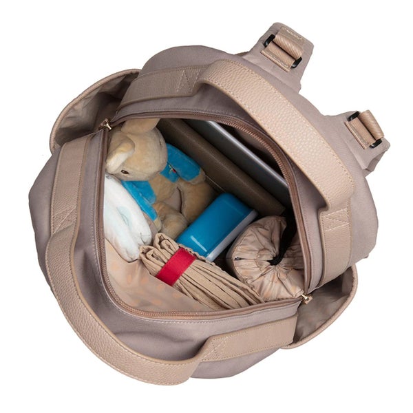 Babymel Lola Vegan Leather Nappy Backpack - Almond Carousel 2