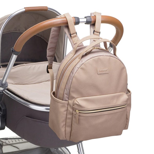 Babymel Lola Vegan Leather Nappy Backpack - Almond Carousel 6