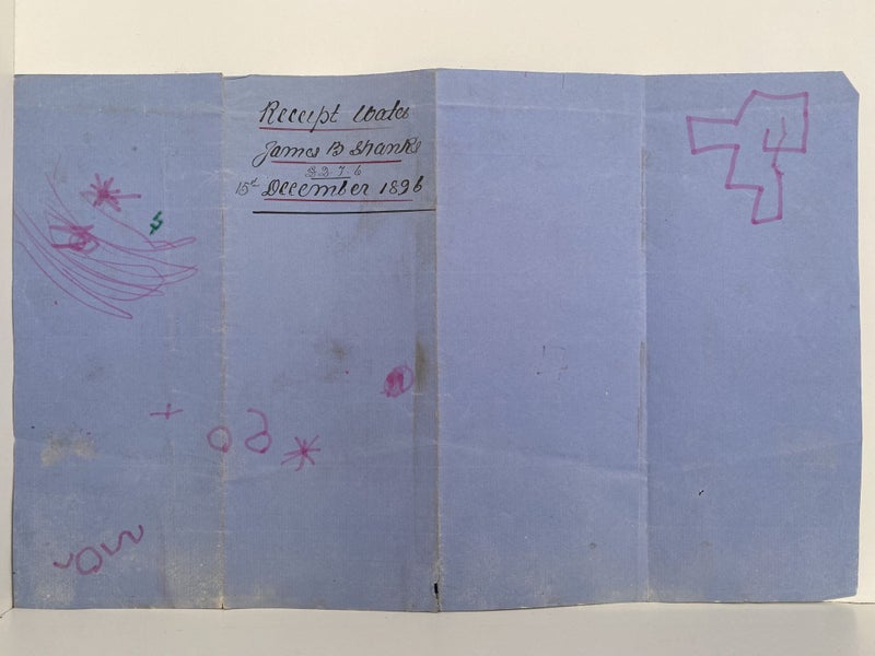 ANTIQUE INVOICE / RECEIPT: Port Chalmers Borough Council 1896 (126 yo) Carousel 3