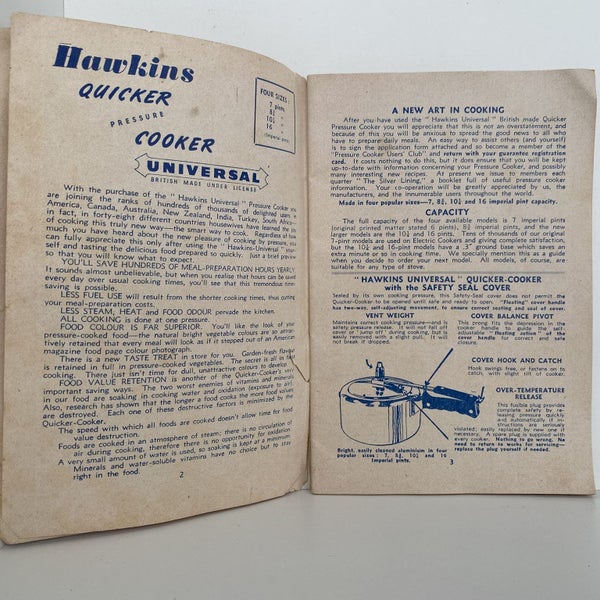 VINTAGE COOK BOOK: Hawkins Universal Cooker c 1940s Carousel 4