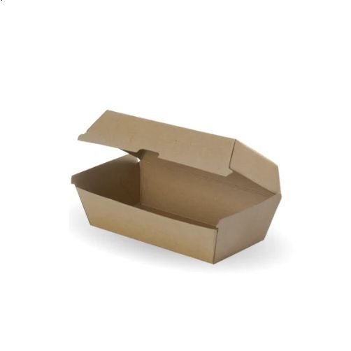 100 X Regular Kraft Brown Disposable Snack Boxes Bulk Takeaway Box Carousel 2