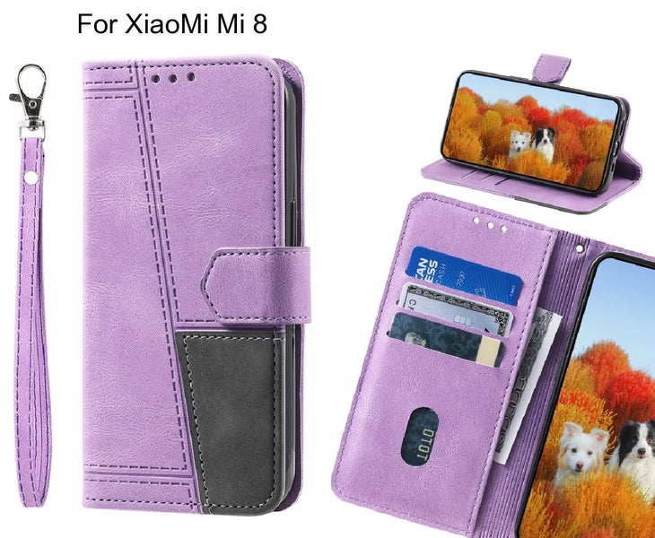 XiaoMi Mi 8 Case Wallet Premium Denim Leather Cover Carousel 1