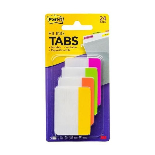 Post-it Filing Tabs 686-PLOY 50x38mm Bright Pack of 4 Carousel 1