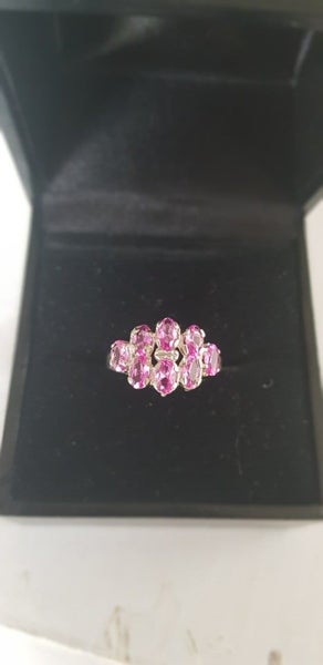 Eight Stone Ruby and Silver Ring Carousel 1