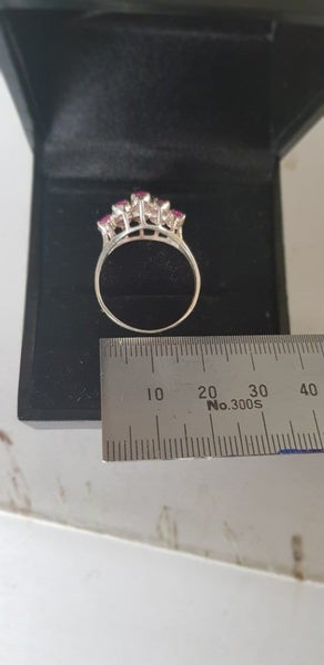 Eight Stone Ruby and Silver Ring Carousel 2