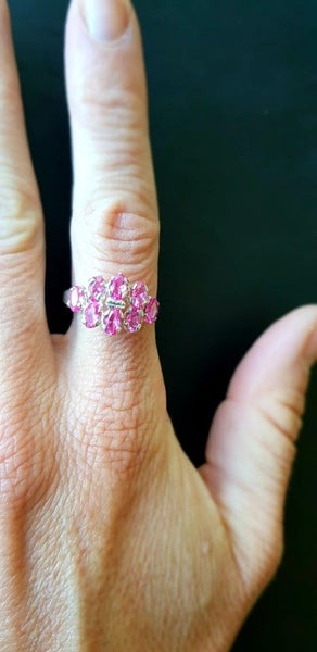 Eight Stone Ruby and Silver Ring Carousel 4