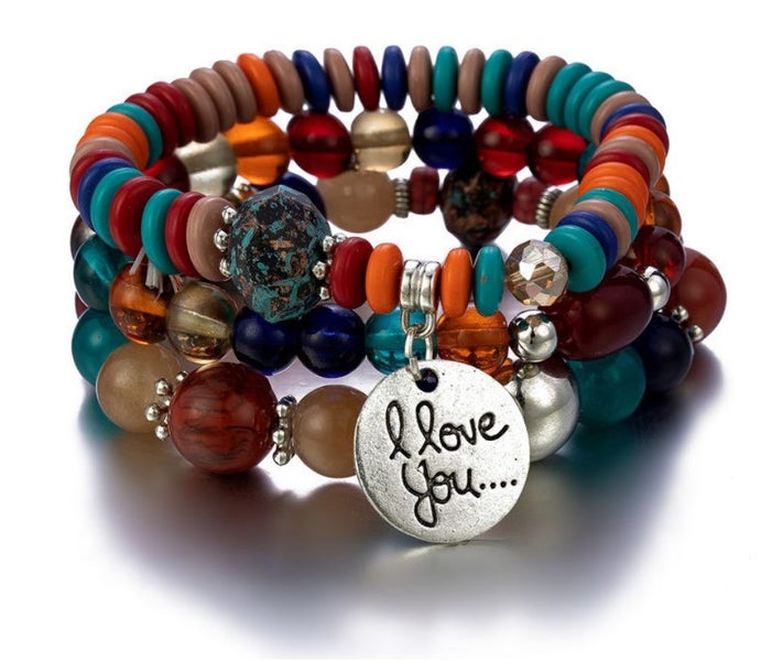 Fashion Colorful Bohemian Style Multi-layer Stretch Glass Bead Bracelet Carousel 1