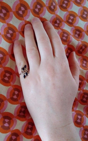 Stg Silver Marquee & Cz set Ring Carousel 4