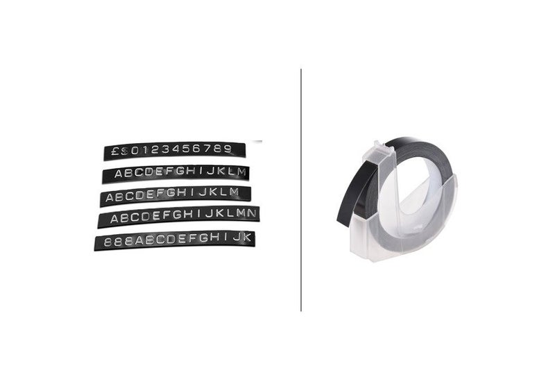 PTN Black 12965 Dymo 9mm Compatible Embossing Tape Refill 3D 1610 Label Maker Carousel 1