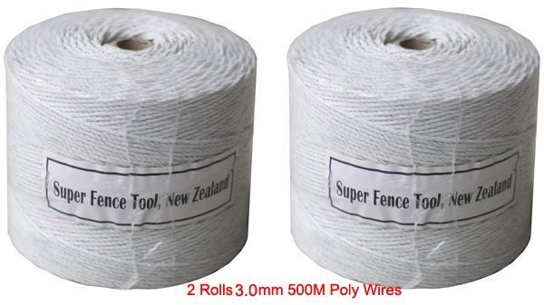 2 rolls 500M Heavy Duty Polywire(White)-- New Carousel 1