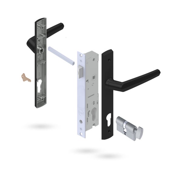 Yale Aria Optimum Hinged Door Lock - Matt Black Carousel 1