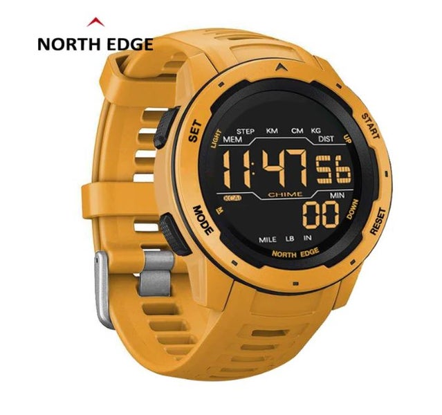 NORTH EDGE Yellow Mens Digital Sports Watch Carousel 2