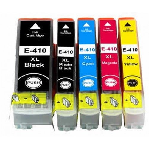 Compatible Cartridge Set of 5 for Epson 410XL Epson XP530 XP540 XP630 XP640 XP90 Carousel 1