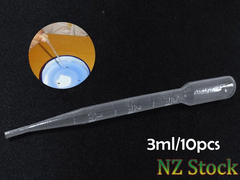 100 x 3ml Plastic Disposable Graduated Transfer Oils Pipettes Eye Dropper Set Carousel 2
