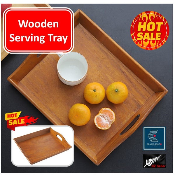 Vintage Kitchen Wood Serving Tray Coffee Table Ottoman *Local Buy* Carousel 1