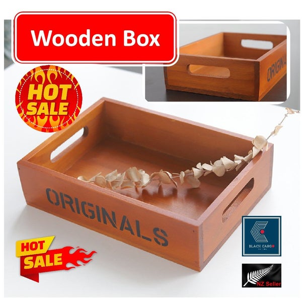 NEW new Wood Flower Pot Succulent Plants Storage Box Tray*Hot SALE Carousel 1